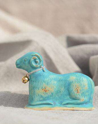 Baranek wielkanocny turkusowy, ciemny turkus be 22, Joanna Serafin design