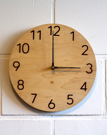 Zegar ścienny  nowoczesny zegar z drewna, Woolights
