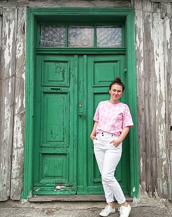 T-shirt damski oversize, Nel Land Handmade