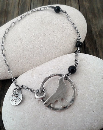 Kruk - srebrna bransoletka, meduska