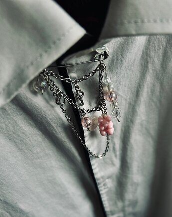 Broszka na agrafce handmade  "Punkt Zaczepienia"  Agrafka. Stufio, Natalia Puchalska