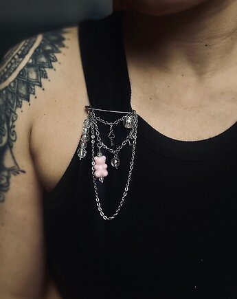 Broszka na agrafce PINK Agrafka. Stufio, Agrafka studio