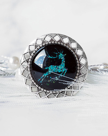 BROSZKA RENIFER unikatowa i interesująca, Chodelska Art Studio