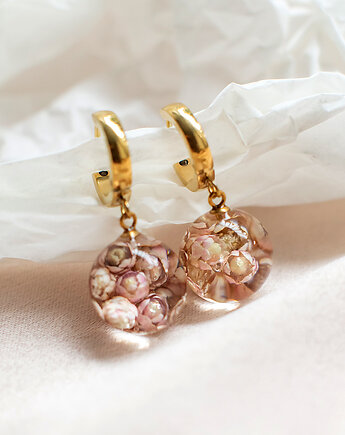 Kolczyki z ozothamnusem, nature gift