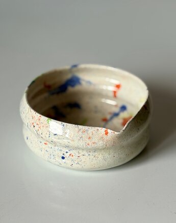 Matchawan / miska do matchy / kolorowe ciapki, ewi_pottery