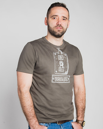 Bawełniany T-shirt z nadrukiem - Dorosłość, ZlapDystans