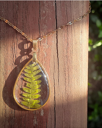 Wisiorek z paprocią, Figa handmade accessories