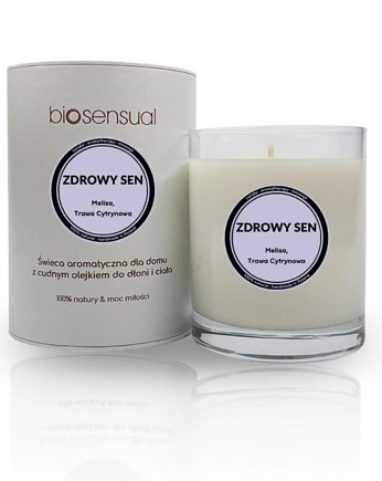 Świeca do aromaterapii i masażu ZDROWY SEN 200g, Biosensual