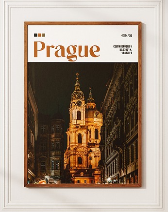 Minimalistyczny plakat Praga Czechy, DAPIDOKA