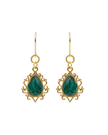 Błyszczące i eleganckie kolczyki pozłacane Arrabiana Emerald., mdesign