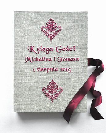 Lniana księga gości A4, papirell