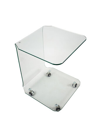 Szklany stolik pomocnik, Włochy lata 90., Think Modern