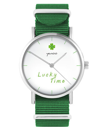 Zegarek - Lucky time - zielony, nylonowy, yenoo