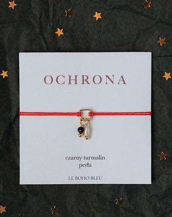Bransoletka Ochronna z Czarnym Turmalinem i Perłą, Le Boho Bleu