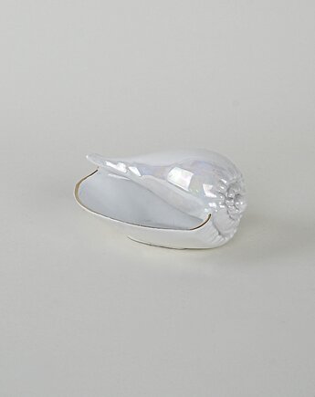 Porcelanowa muszla, włoski design, lata 70, produkcja: Włochy, Przetwory design