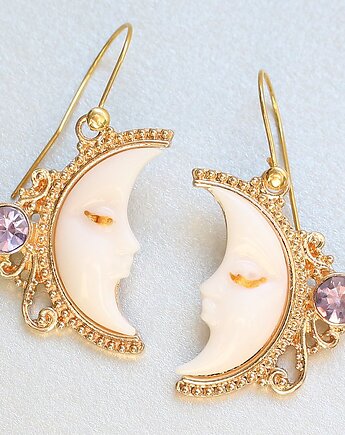 Kolczyki księżycowe pozłacane, KEIT