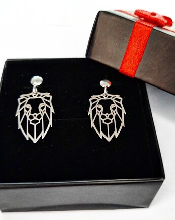 Kolczyki srebrne lew lwy, Czaki Bransoletki