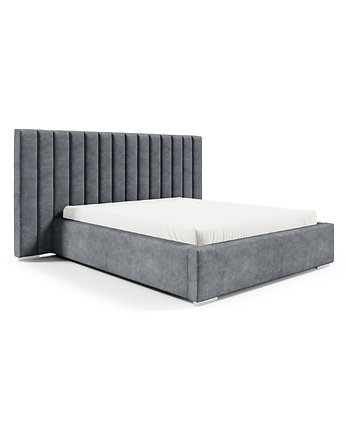 Łóżko Filippa 10P  wysokość 125cm szerokie pojemnik stelaż rama metalowa, MebleNORTH