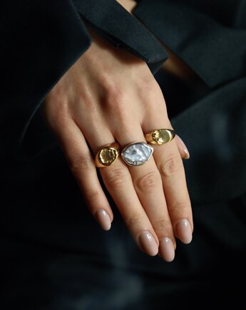 Pierścionek z perłą barokową r.15- Srebro 925 , Her Ring Bizuteria