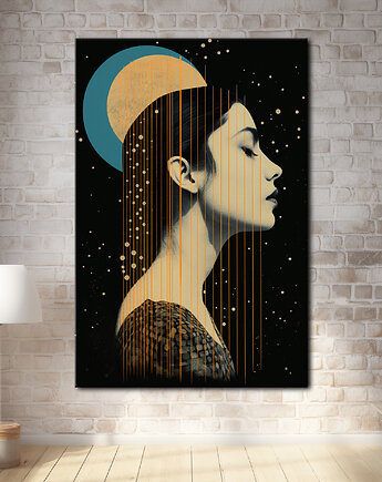 Pył księżycowy - Plakat - Druk - Kolaż, Abstrakcja, Surrealizm, Loft #12, Black Sapphire Art