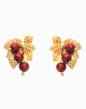 2 w 1 kolczyki pozłacane-Zawieszka "Czerwona Porzeczka", Ker Jewellery