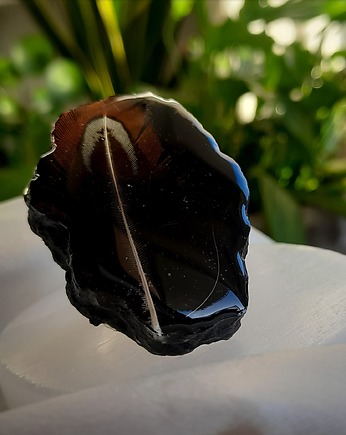 Ogromny pierścionek z piórkiem, Figa handmade accessories