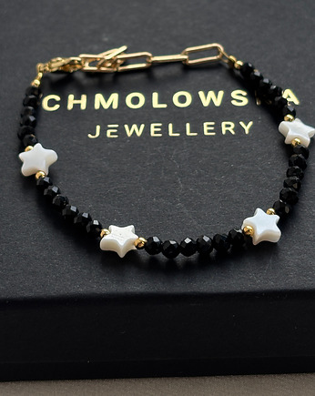 Bransoletka czarna Onyks z gwiazdką, Chmolowska Jewellery