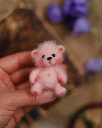 Miś Miniaturka- Różowy, BoboLobo Handicraft