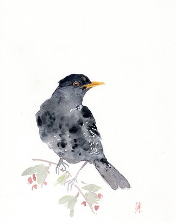 Oryginalna akwarela. Kos, alquadro