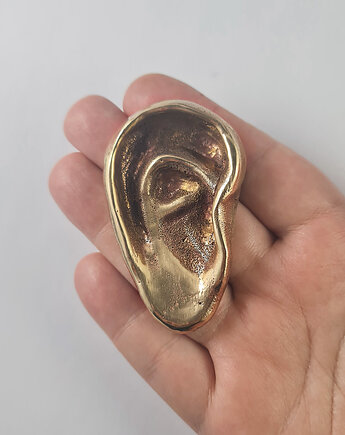 UCHO na ścianę - brąz, 1:1 mini rzeźba, Olga Zielińska