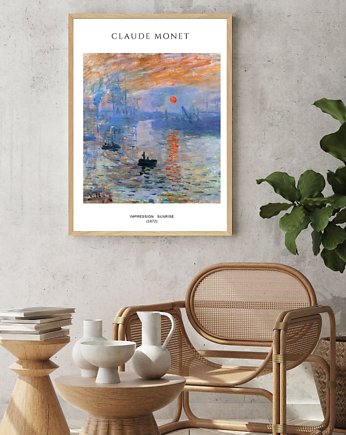 PLAKAT Monet, wschód słońca, impresja, black dot studio