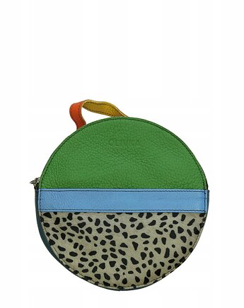 Torebka listonoszka skórzana okrągła skóra naturalna elegancka eko OLIVKA, Olivka Warsaw