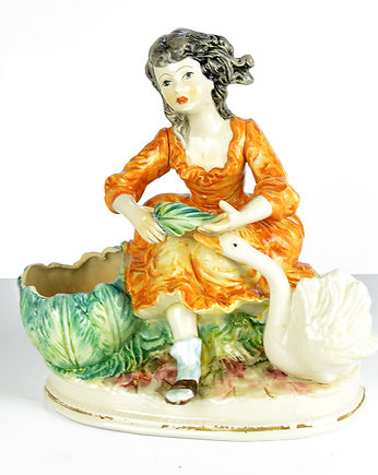 Duża ceramiczna figura Capodimonte, Włochy lata 60., Good Old Things