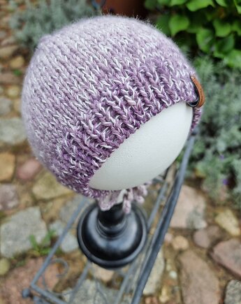Czapka dziecięca merino alpaka farbowana roślinami Kempesz, HERBE DESIGN