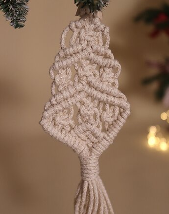 Ozdoba Bożonarodzeniowa - makramowa choinka, ManufakTurka