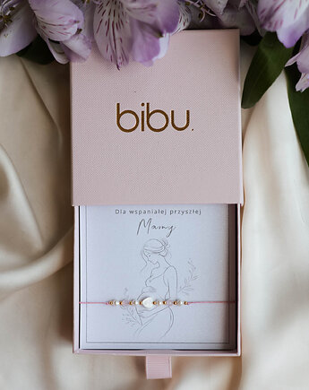 Bransoletka dla przyszłej mamy, kamienie naturalne, prezent baby shower, Bibu bijoux