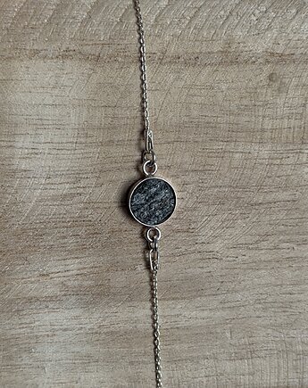 Bransoletka srebrna z miką (łupkiem), Fiorette stone&silver