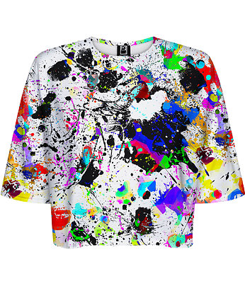 DR.CROW T-shirt Krótki CROP Splash, DrCrow
