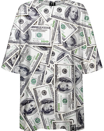 DR.CROW T-shirt Damski Oversize Dollars, DrCrow