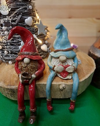 Ceramiczny Skrzat świąteczny, ArtByLeika