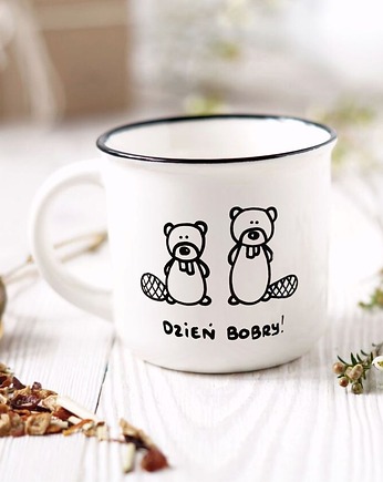 Kubek z Bobrem, na dzień dobry, optymistyczny, Pracownia Faramuszka