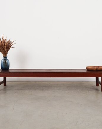 Lowboard tekowy, duński design, lata 70, produkcja: Dania, Przetwory design