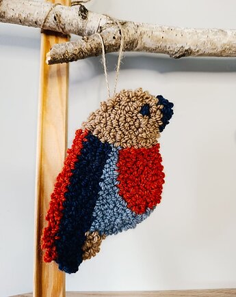 Miękka zawieszka ścienna - ptaszek granatowy NA ZAMÓWIENIE, Dwa Sploty