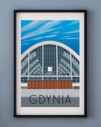 Plakat GDYNIA - HALE TARGOWE, A. W. WIĘCKIEWICZ