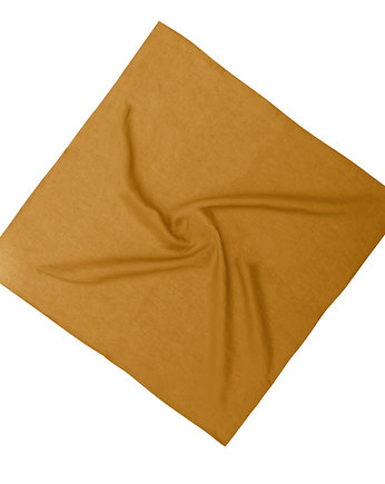 Lniany otulacz MUSZTARDA, pieluszka lniana 70x70cm, Nukko Design