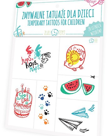 Zmywalne tatuaże dla dzieci - letnie wzory, OSOBY - Prezent dla dziecka