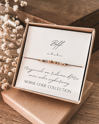 Bransoletka BFF dla Przyjaciółki Morse Code Collection, Tiny Stone