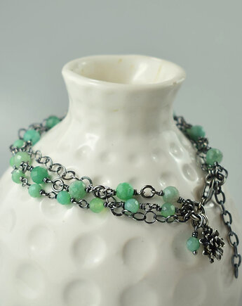 Szmaragd w srebrze - bransoletka, Sunflower Kornelia Kubinowska