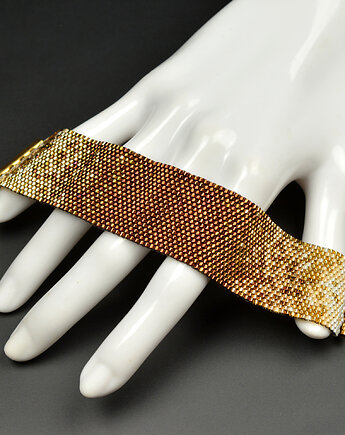 Brown Ombre, wyplatana bransoleta, beading, Sol
