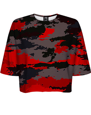 DR.CROW T-shirt Krótki CROP Moro Black Red, DrCrow